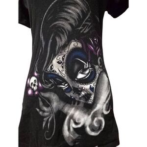 Jawbreaker V Neck Sugar Skull Top